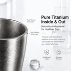 Premium Titanium Beer Cups – Double-Layer Insulated 300ml Lightweight Tumblers
