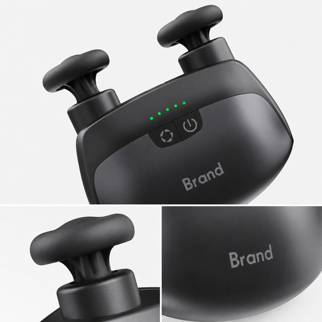 Dual-Head Heated Massage Gun