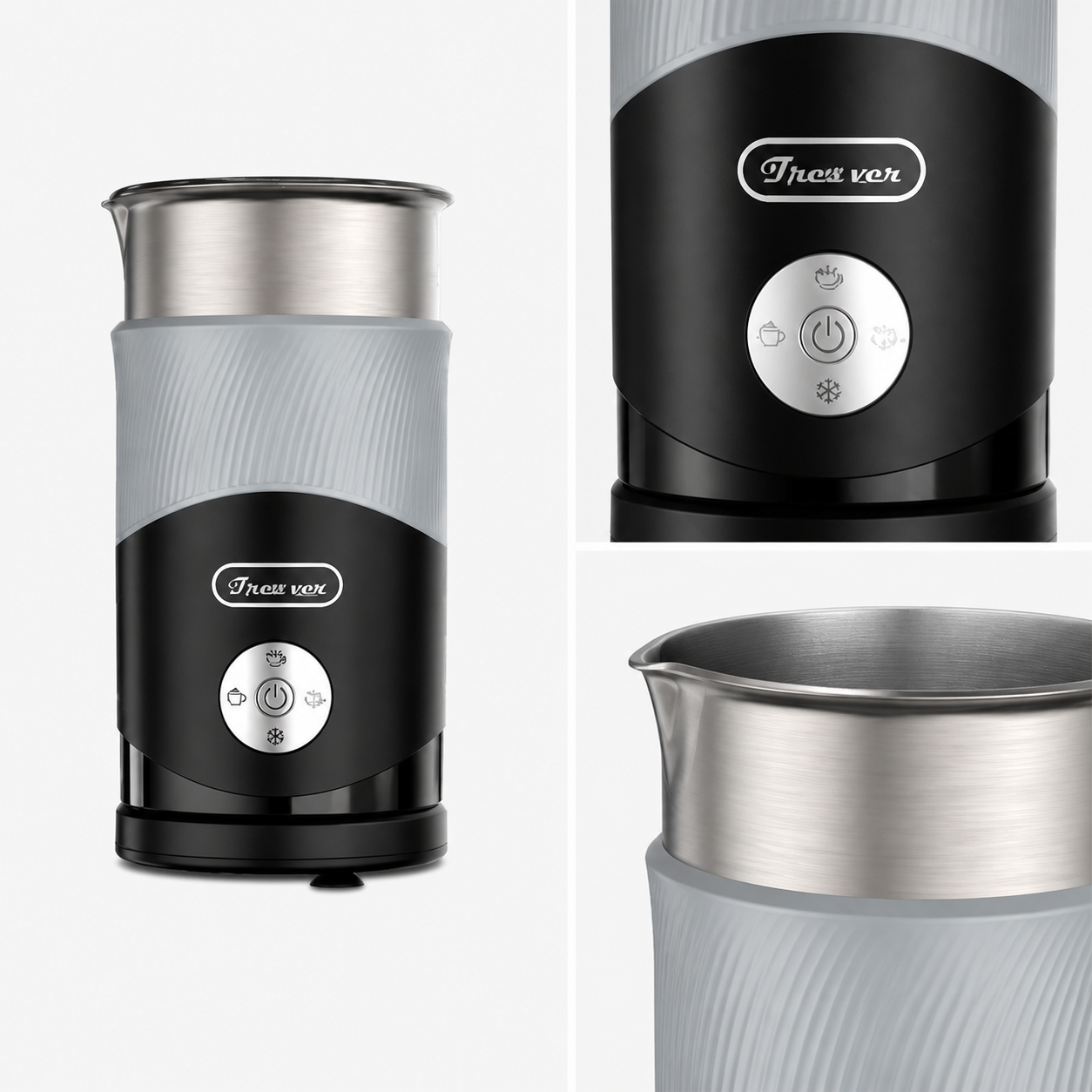 4-in-1 Electric Milk Frother with Detachable Jug