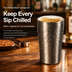 Premium Titanium Beer Cups – Double-Layer Insulated 300ml Lightweight Tumblers