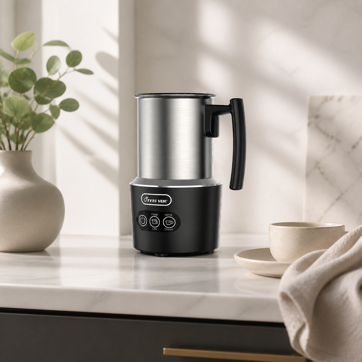 Compact Detachable-Cup Milk Frother