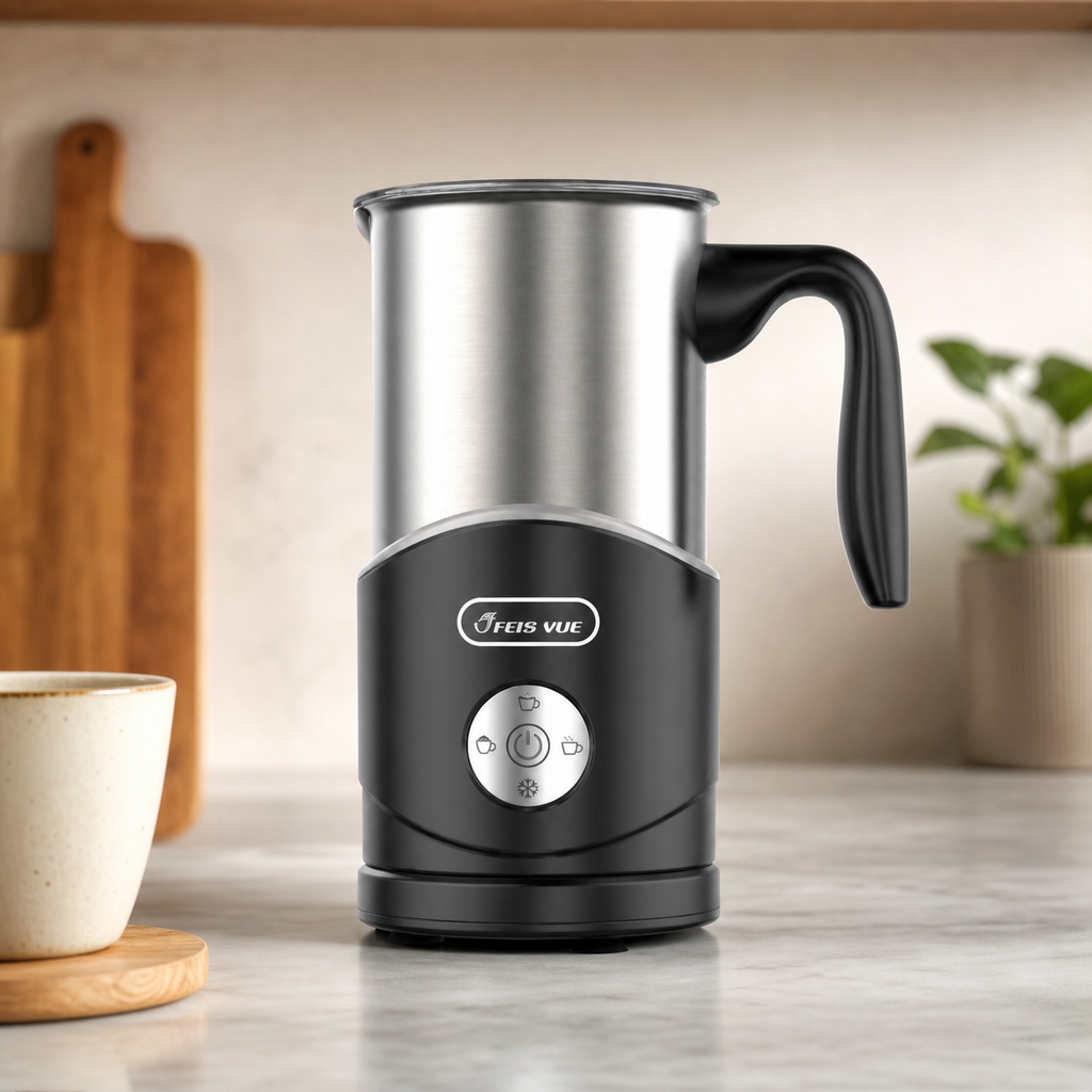 4-in-1 Detachable Milk Frother with Handle Options