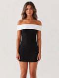 Diamonds and Pearls Mini Dress - Black