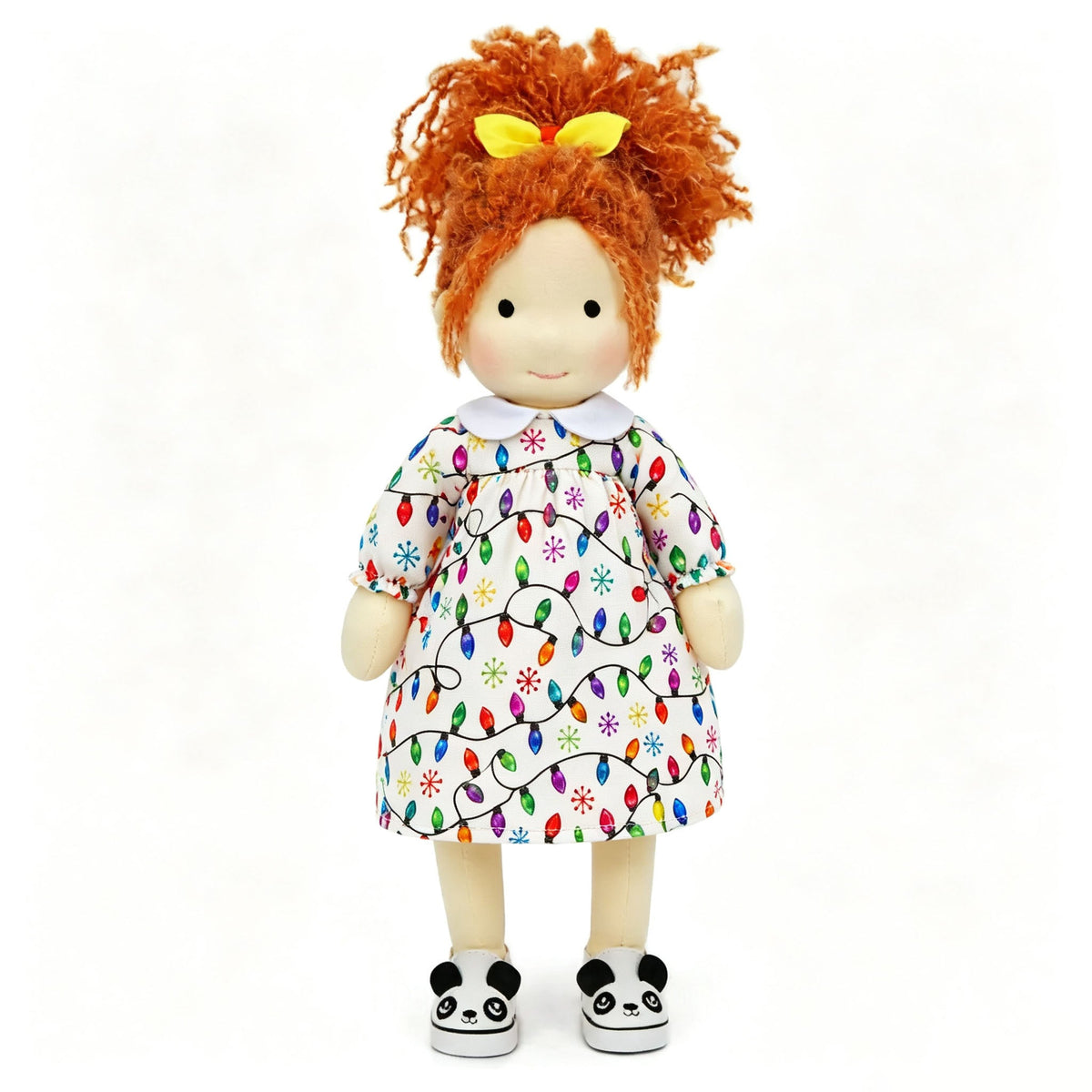 AVINO Handmade Waldorf Doll - Ada - Cute Christmas Holiday Dress
