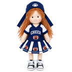 AVINO Handmade Waldorf Doll - Football Cheerleader with Red Curly Hair