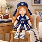 AVINO Handmade Waldorf Doll - Football Cheerleader with Red Curly Hair