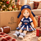 AVINO Handmade Waldorf Doll - Football Cheerleader with Red Curly Hair