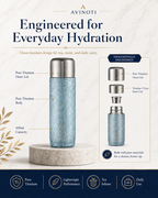AVINOTI 450ml Titanium Tea Infuser Travel Cup – Pure Titanium Steeping Bottle