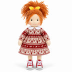 AVINO Handmade Waldorf Doll - Ada - Christmas Holiday Dress