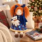 AVINO Handmade Waldorf Doll - Hanne - Cute Christmas Holiday Dress