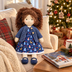 AVINO Handmade Waldorf Doll - Louise - Cute Christmas Holiday Dress