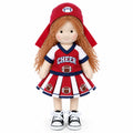 AVINO Handmade Waldorf Doll - Football Cheerleader with Curly Yarn Hair