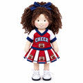 AVINO Handmade Waldorf Doll - Red and White Football Cheerleader Outfit