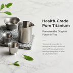 Premium Titanium Tea & Bar Set – Complete Set with Ashtray for Elegant Entertaining
