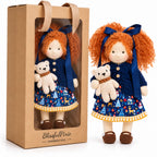 AVINO Handmade Waldorf Doll - Hanne - Cute Christmas Holiday Dress