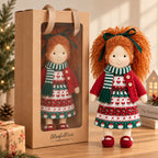 AVINO Handmade Waldorf Doll - Diana - Cute Christmas Holiday Dress