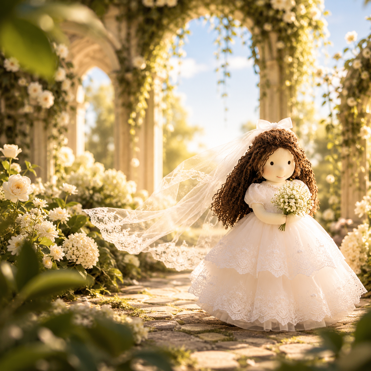 AVINO Handmade Waldorf Doll - Grace Bride