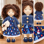 AVINO Handmade Waldorf Doll - Louise - Cute Christmas Holiday Dress