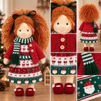 AVINO Handmade Waldorf Doll - Diana - Cute Christmas Holiday Dress