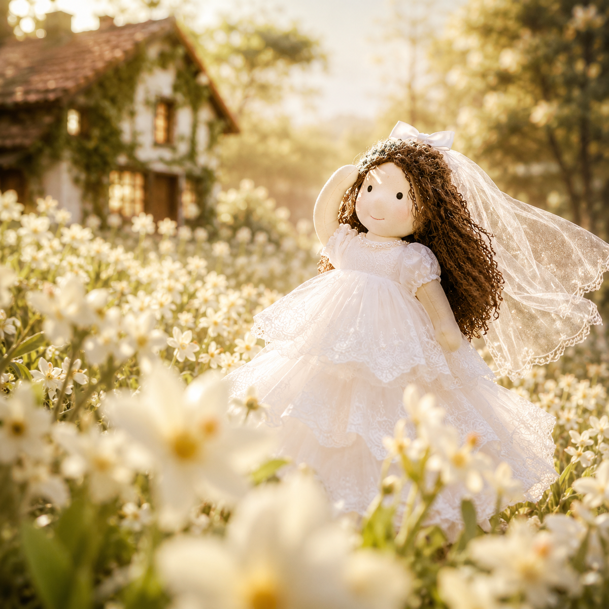AVINO Handmade Waldorf Doll - Grace Bride