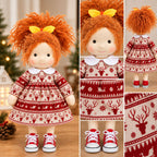 AVINO Handmade Waldorf Doll - Ada - Christmas Holiday Dress