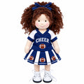 AVINO Handmade Waldorf Doll - Blue and White Football Cheerleader Outfit