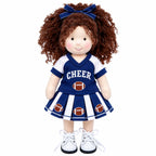 AVINO Handmade Waldorf Doll - Blue and White Football Cheerleader Outfit