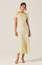 Auden Satin Ruffle Midi Dress