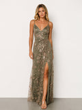 Marcia Sparkle Gown | Eucalyptus + Rose Gold