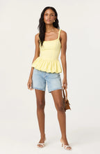 Sleeveless Bubble Hem Peplum Top