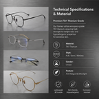 Ultra-Light Titanium Eyeglass Frames – Men & Women Fashion Eyewear