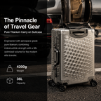 Premium Titanium Carry-On Luggage – 36L Ultra-Lightweight & Durable Travel Suitcase