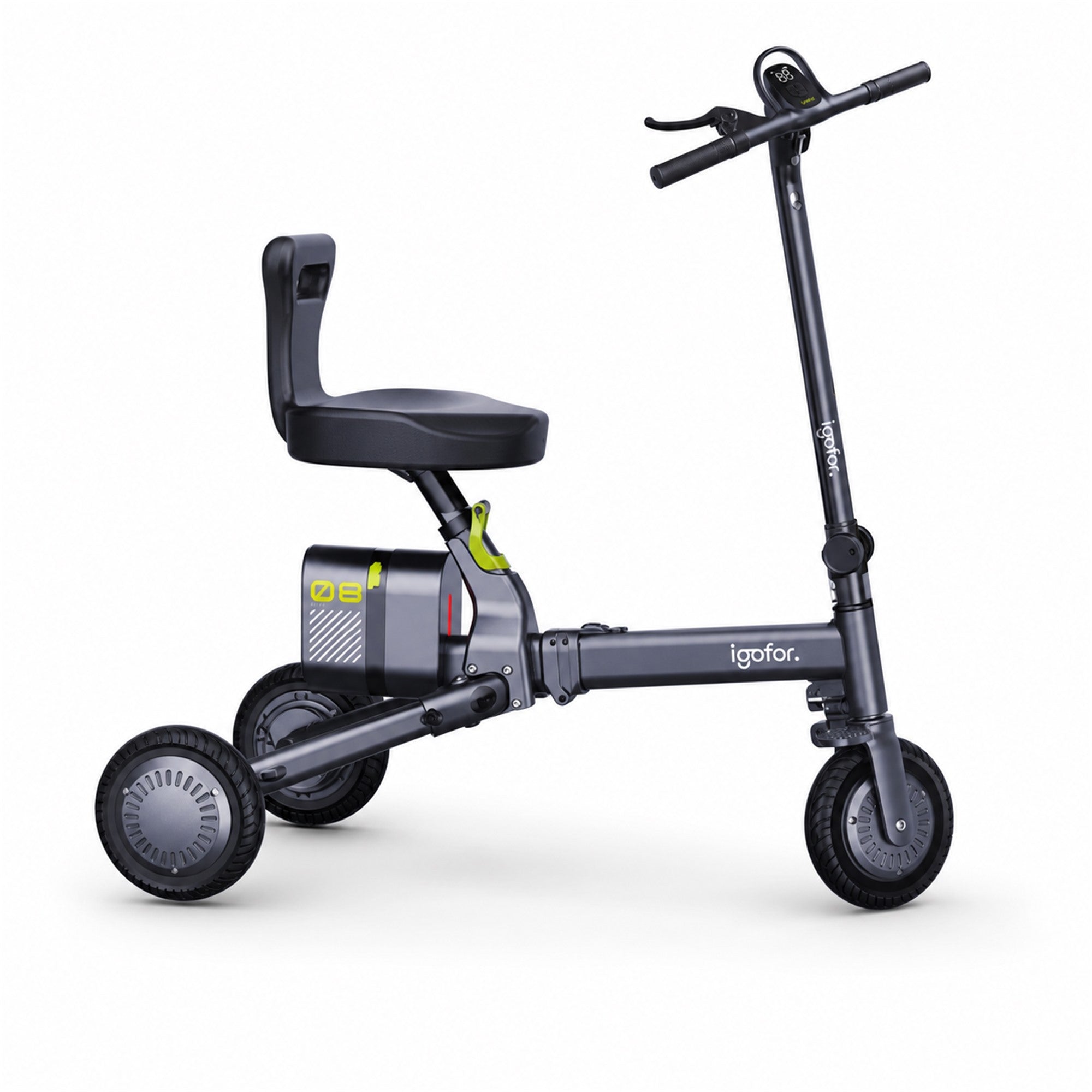 Trifold Electric Mobility Scooter with Removable Battery