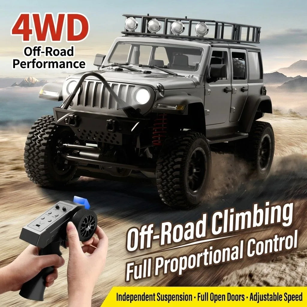1:12 Scale 4WD RC Rock Crawler with Metal Chassis, Remote Control Truck - Product View 6