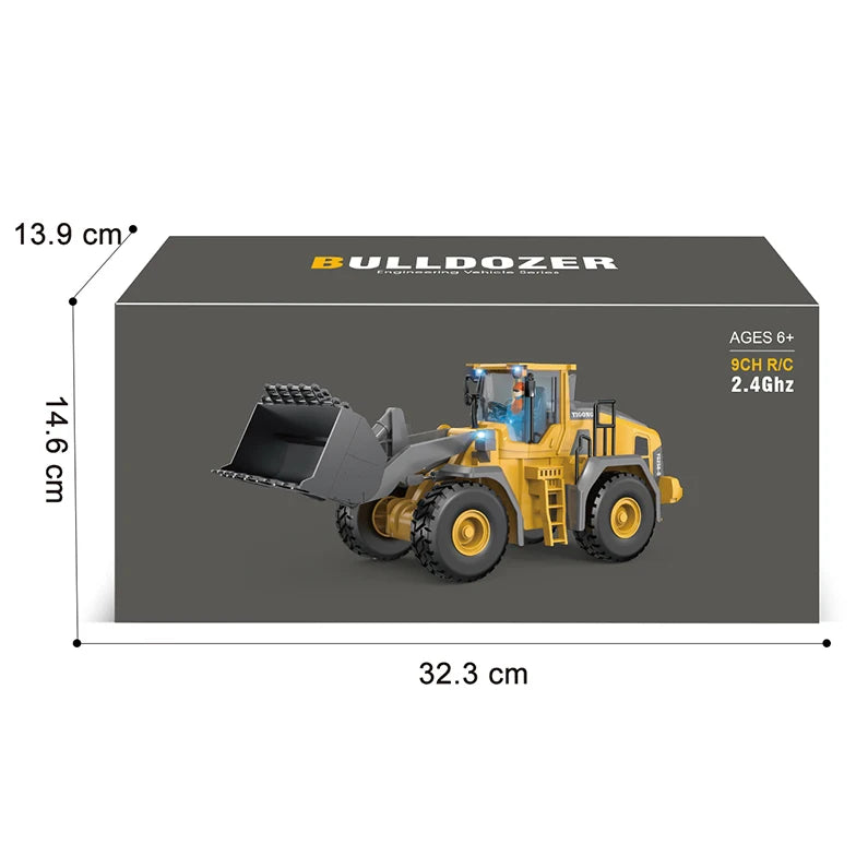 1:20 Alloy RC Loader, 9-Channel Remote Control Construction Toy - Product View 2