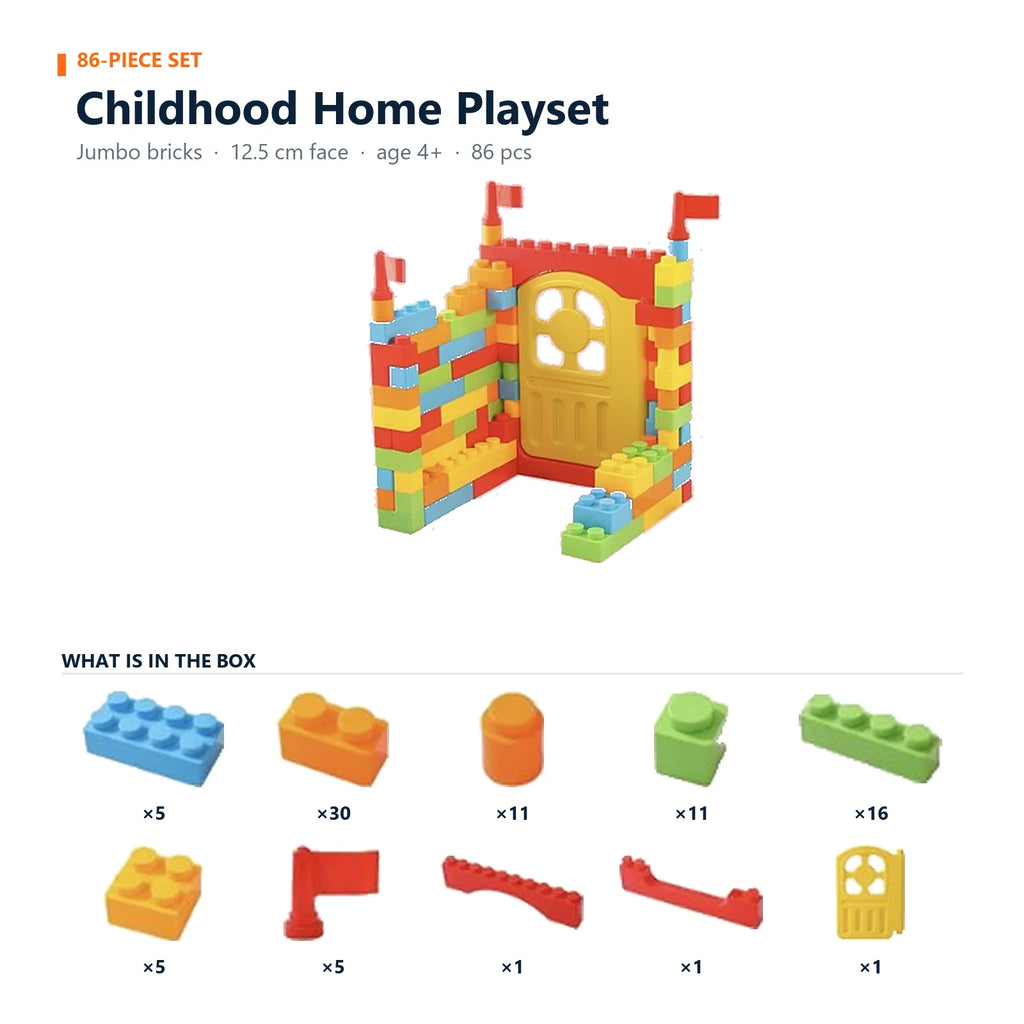 Large Building Bricks Set for Kids, Fun 83 to 172 Piece Playset - Product View 5