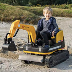 12V Ride-On Excavator Car for Kids, Remote Control Digging Toy - Product View 1