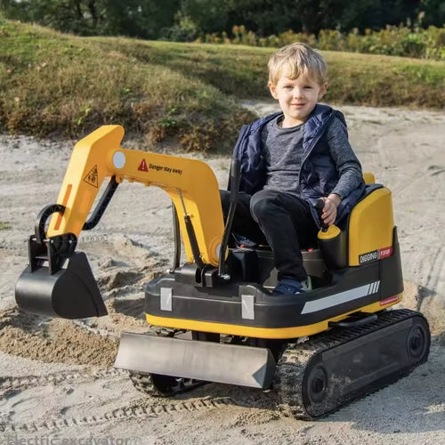 12V Ride-On Excavator Car for Kids, Remote Control Digging Toy - Product View 1