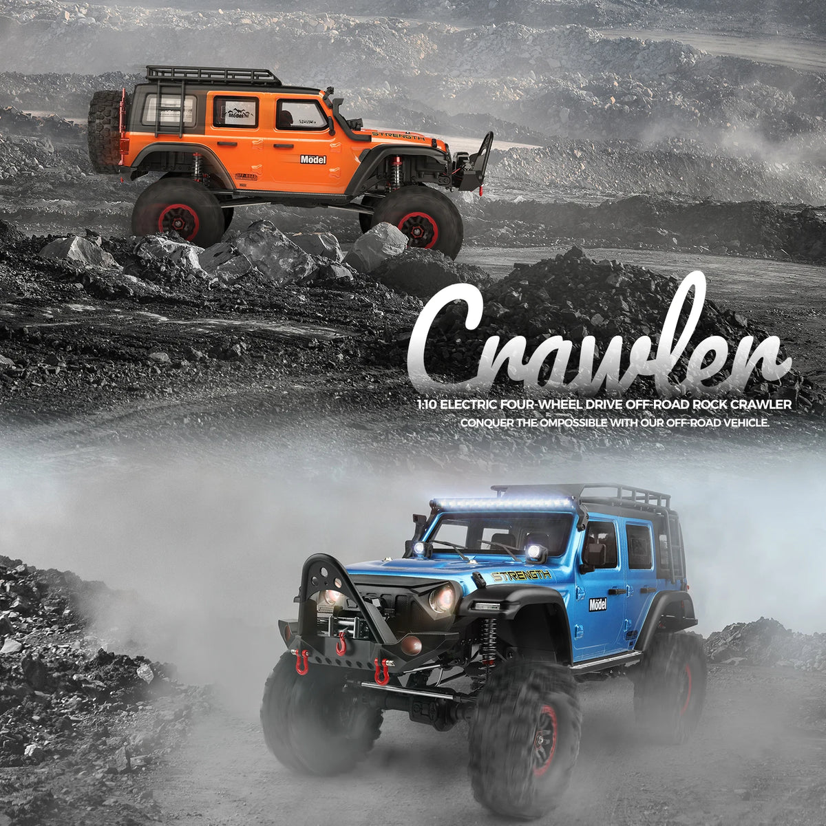 WLtoys 104010 1:10 RC Rock Crawler with 4-Wheel Drive for Kids - Product View 3