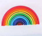 Wooden Rainbow Stacking Toy, 40 Piece Color Sorting Blocks - Product View 4