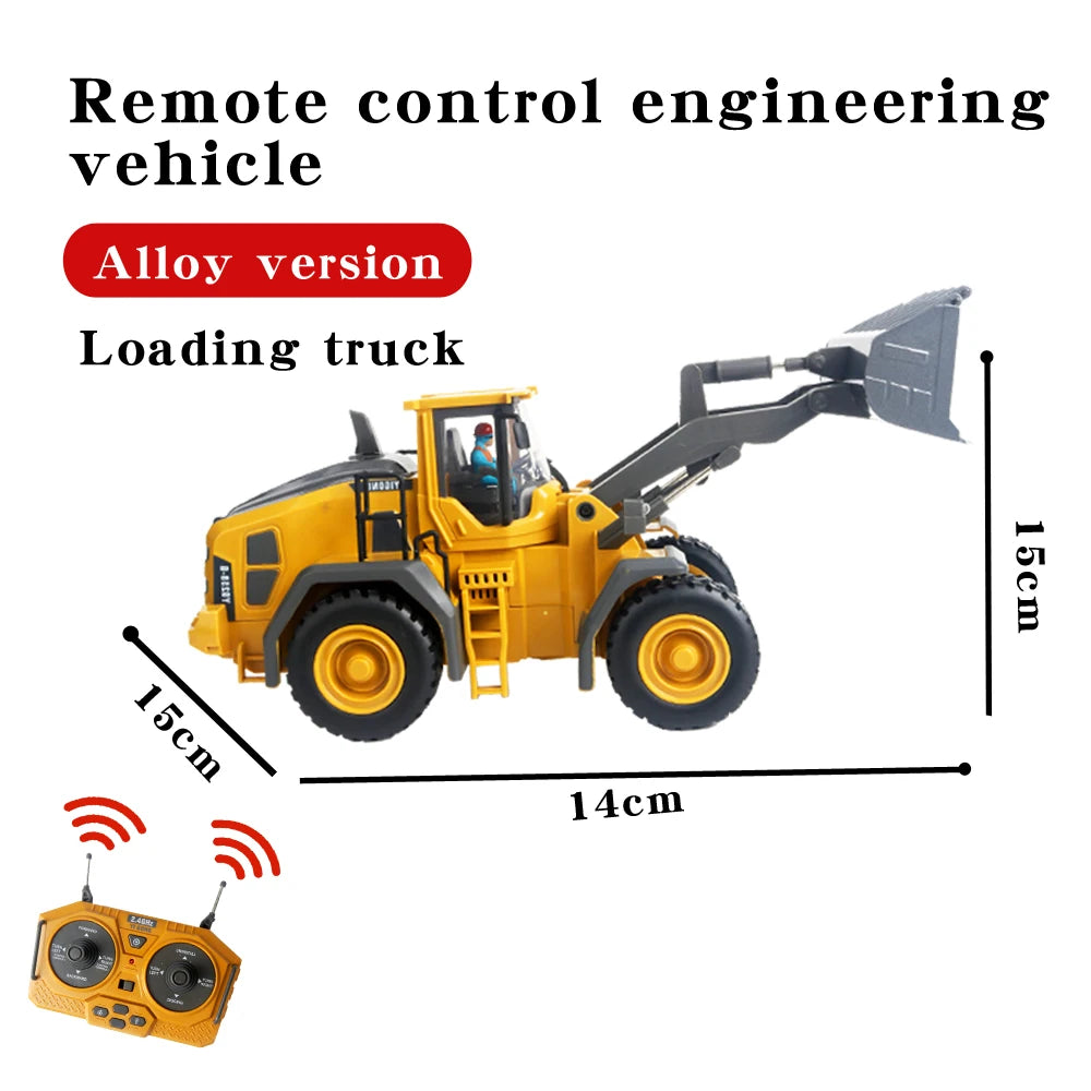 1:20 Alloy RC Loader, 9-Channel Remote Control Construction Toy - Product View 3