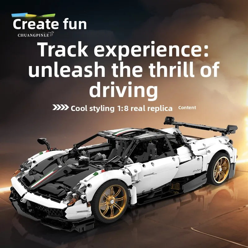 MOC 1:8 Supercar Building Block Set, ABS Brick Model for Adults - Product View 5