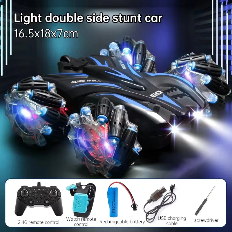 2.4G RC Stunt Drift Car, 360 Degree Climbing Toy with Lights - Product View 6