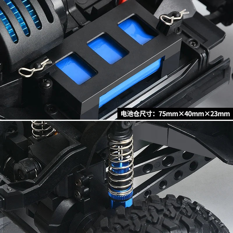 HB ZP1005 1:36 4WD RC Rock Crawler, Off-Road Remote Control Car - Product View 4