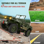 1:10 RC Military Truck 1941 Willys Off-Road Rock Crawler C8815 - Product View 5