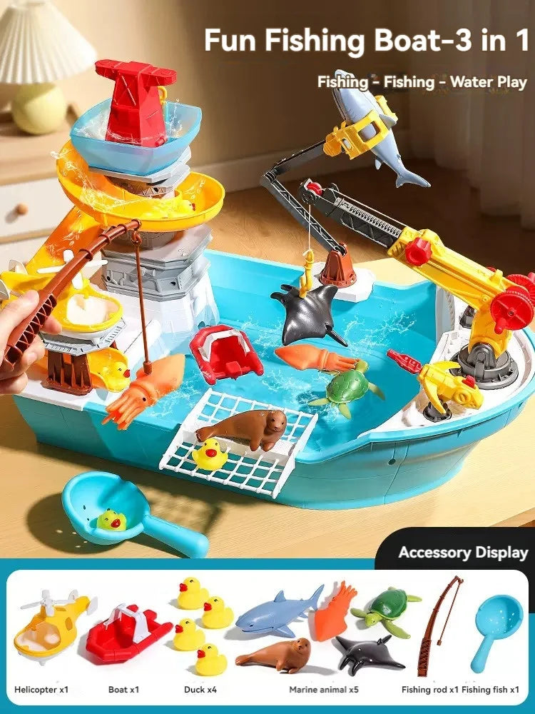 Kids Fishing Game Toy, Family Water Play Pretend Play Set - Product View 6