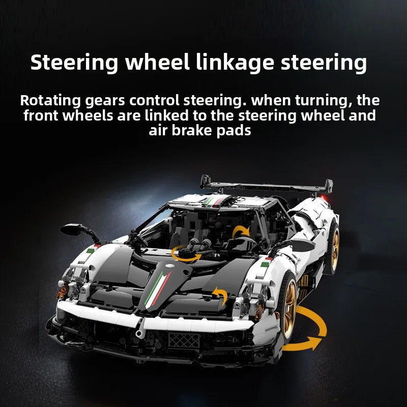 MOC 1:8 Supercar Building Block Set, ABS Brick Model for Adults - Product View 4