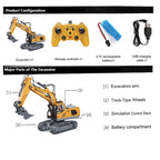 11-Channel Metal RC Construction Vehicles, 2.4G Remote Control Toy - Product View 3