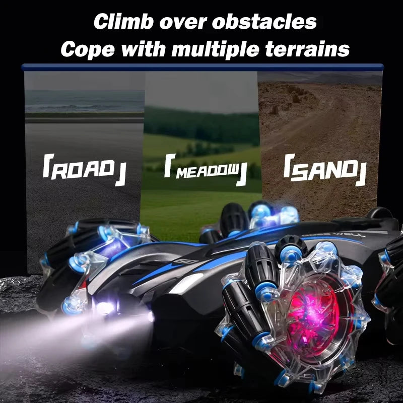 2.4G RC Stunt Drift Car, 360 Degree Climbing Toy with Lights - Product View 4