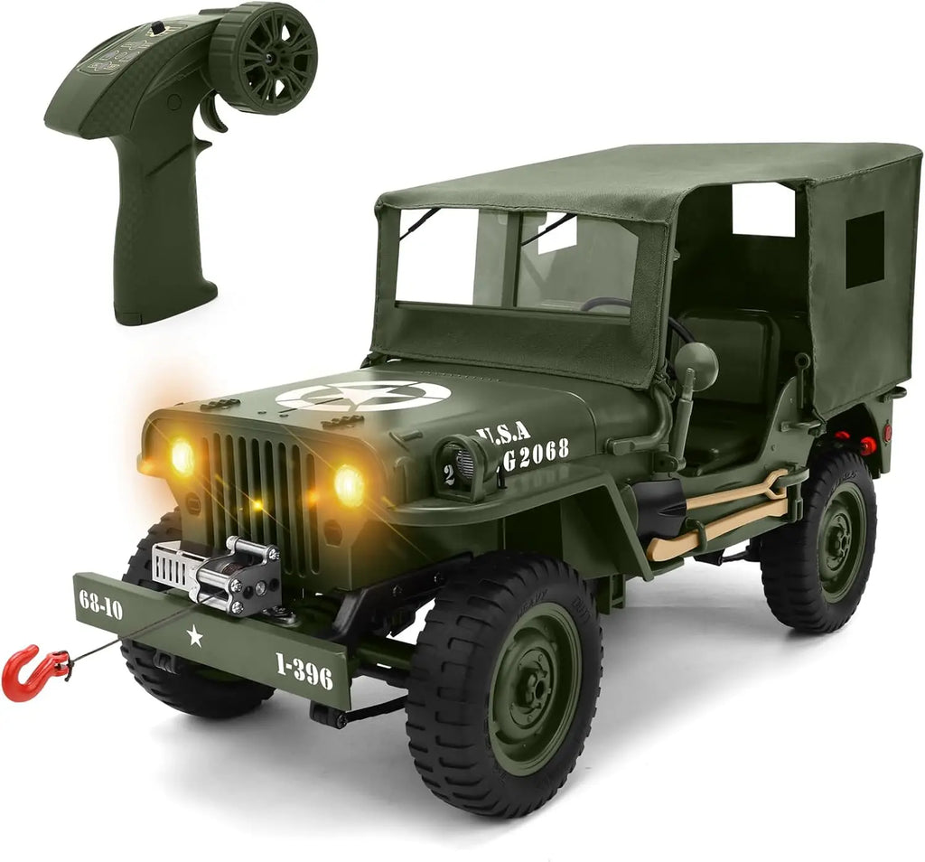 1:10 RC Military Truck 1941 Willys Off-Road Rock Crawler C8815 - Product View 1